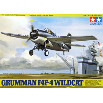 Kit de modelo a escala 1/48 Grumman F4F-4 Wildcat Tamiya-61034
