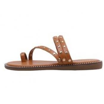 Sandalia Plana Mujer Limma S'AQUA DURCI Cuero Camel