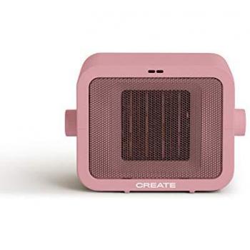 Calefactor Cerámico Portátil 1500W con Termostato Regulable y Protección contra Sobrecalentamiento - WARM BOX Rosa Pastel
