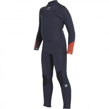 2017 Billabong Boys Absolute Comp 5/4mm Chest Zip Wetsuit SLATE BLUE F45B13 Sizes- - 16 Years