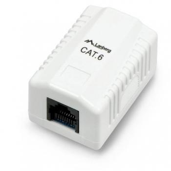 Lanberg Wall Outlet OU6-0001-W - 1xRJ45 Cat.6 - IDC/LSA Connectors - Supports 26-22 AWG Cables - White