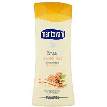 Champú Neutro Mantovani para Cabello Liso 400 ml con Keratina y Aceite de Nuez