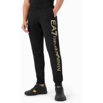 EA7 Emporio Armani Men's Regular Fit Black Sweatpants with Elastic Waistband - Multisport Casual Trousers