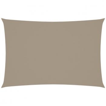 Toldo de vela rectangular tela oxford gris taupe 3x5 m