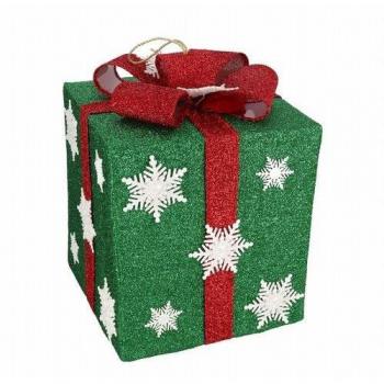 Caja Regalo Plegable Decoración Navidad 14 Leds 60 Cm