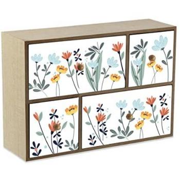 Caja-Joyero Versa Selene 11 x 32 x 32 cm Madera MDF, Aluminio, Estándar