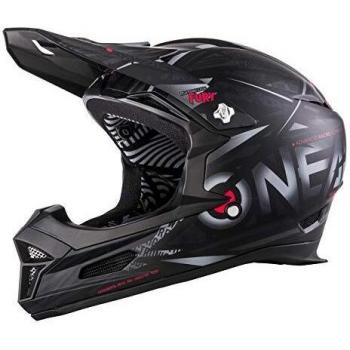 O'NEAL | Casco de Bicicleta de montaña | MTB Downhill | Según Norma de Seguridad EN1078, Aberturas de ventilación para Flujo de Aire y refrigeración | Casco Fury SYNTHY | Adulto | Negro | Talla M