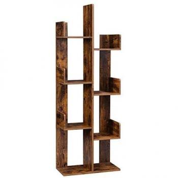 Estantería en Forma de Árbol con 8 Compartimentos, Esquinas Redondeadas, 50x25x140 cm