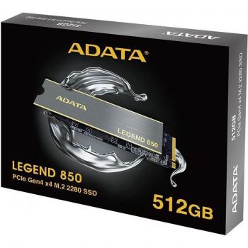 ADATA LEGEND 850 512GB M.2 2280 PCIe Gen4 x4 NVMe 1.4 3D NAND Solid State Drive
