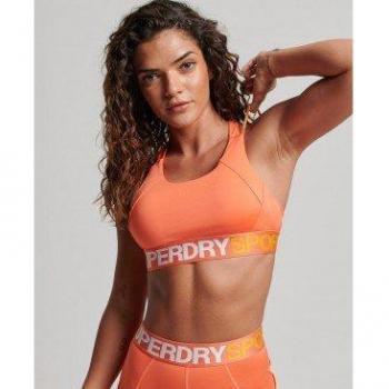 Sujetador Elástico Logo Train para mujer en color naranja de Superdry