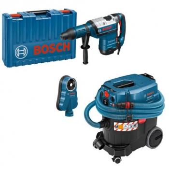 Martillo perforador Bosch GBH 8-45 DV + aspiradora GAS 35 M AFC + soporte GDE 68