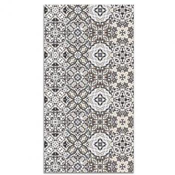Alfombra Vinílica Antideslizante e Ignífuga Baldosa Hidráulico Oriental Gris 300x200 cm - Alfombra para Cocina y Salón