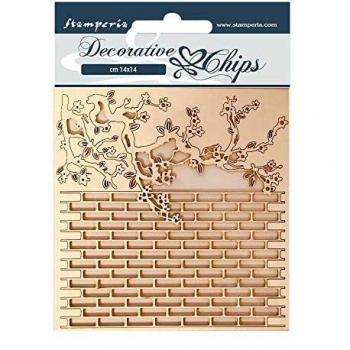 Stamperia International Chips-Alice Fichas Decorativas-Alicia Wall, Varios, 9,5 x 9,5 cm