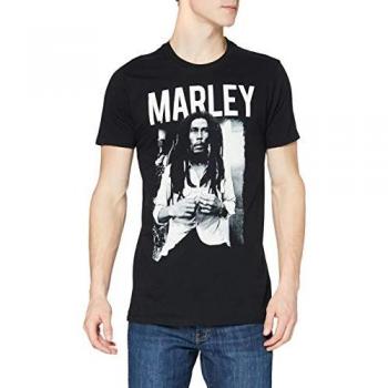 Bravado Men's Bob Marley Black & White T-Shirt, Unisex, Size L
