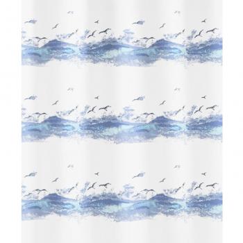 Kleine Wolke 733 - Cortina de Ducha, diseño del mar, Color Azul