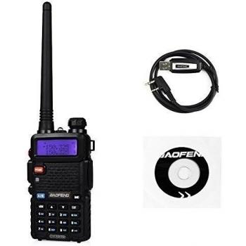 Baofeng UV-5RTP 136-174/400-520MHz Tri-Power 1/4/8W Jamón Radio de Dos Vías Walkie Talkie Two Way Radio, Negro