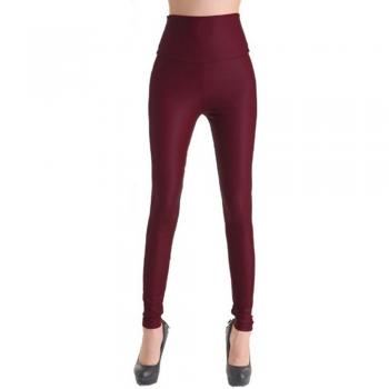 MrHappyDeal Leggings imitación piel en una amplia selección de colores borgoña S/36/38