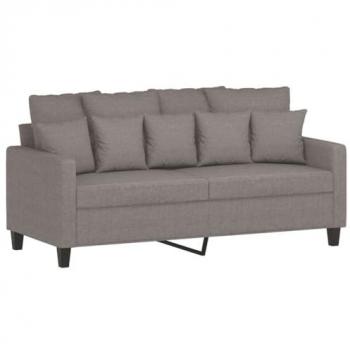 Sofá de 2 plazas de tela gris taupé 140 cm