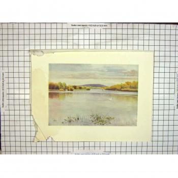Colinas Dañadas C1930 de la Charca de Vachery de la Opinión de Impresión de Color