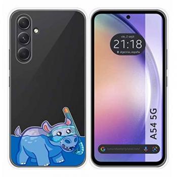Funda Silicona Transparente Hipo Alta Calidad para Samsung Galaxy A54 5G con Dibujos