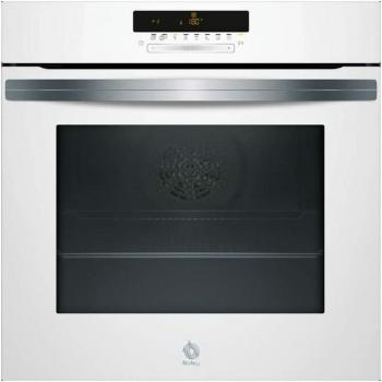 Balay 3HB5888B6 - Horno, Multifunción, A, Encastrable, 60 cm, 71 l, 12 F, Pirólisis y Aqualisis, HC, Ap. Abatible, Control Deslizante, 40 recetas, Cristal Blanco