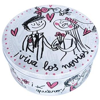 Laroom Caja metálica, Metal, Blanco