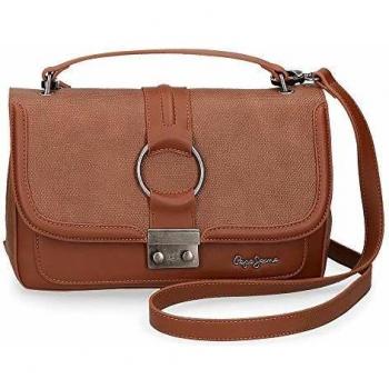 Pepe Jeans Daphne Bandolera con solapa Marrón 28x16,5x13 cms Piel Sintética