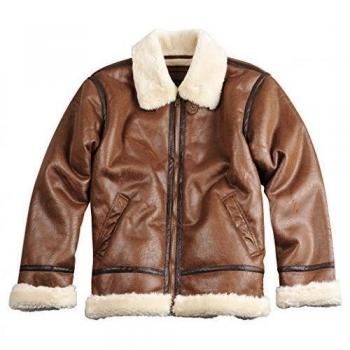 Alpha Industries B3 FL Brown Bomber Jacket for Men - Size 3XL