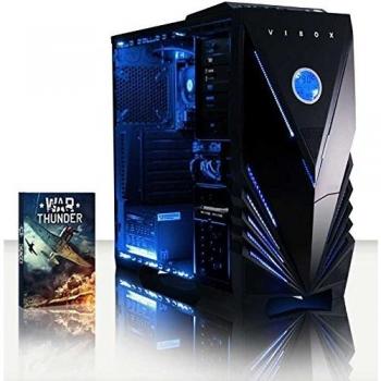 VIBOX Tower 22 - 3,9GHz CPU 2-Core AMD, Ordenador de sobremesa para oficina Gaming con unidad central, Iluminaciàn interna azul