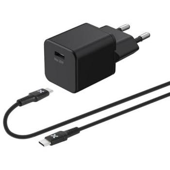 Cargador de pared Wefix 20W Negro + Cable USB Tipo C 1m