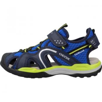 Sandalias Geox Borealis Azul y Lima Cangrejeras Trekking Water Friendly para Playa y Piscina
