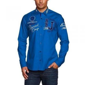 Redbridge - Camisa de manga larga para hombre, talla 4XL, color azul