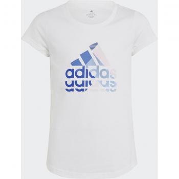 Camiseta Adidas Graphic para niña en color blanco