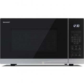 SHARP YC-PC322AE-S Microondas con grill y aire caliente (1000 W, 32 L, 10 niveles de potencia, función eco, función descongelador), color plateado y negro