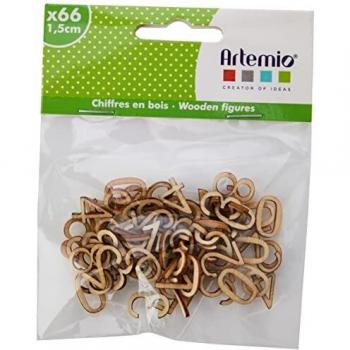 Artemio, Figuras de madera, 1,5 cm, Beige