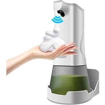 JVJH Dispensador De Jabón Automático, Dispensador De Jabón Inteligente con Detección De Movimiento De 350 Ml, Utilizado En Baño, Cocina, Lugar Público, Botella Transparentea