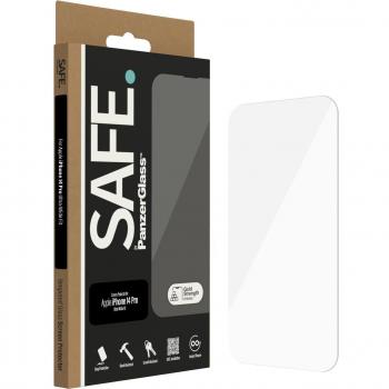 Protector de pantalla PanzerGlass SAFE para iPhone 14 Pro 6.1 - Cristal templado, resistente a huellas dactilares, cobertura total y compatible con fundas