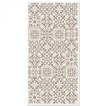 Alfombra Vinílica Hidráulica Triana Marrón 60x200 cm - Antideslizante e Ignífuga para Cocina y Salón