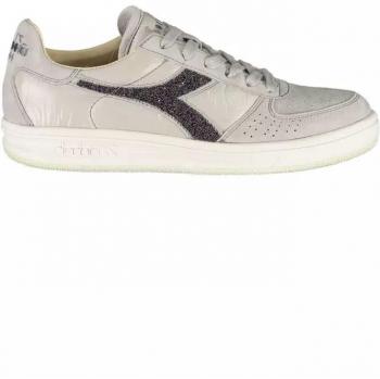 Diadora Gray Fabric Sneaker - EU36.5/US6.5, female, Sneakers, Size: 6 1/2 US, Elegant Swarovski Embellished Sneakers
