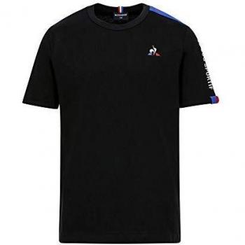 Le Coq Sportif Tri tee SS N°4 Camiseta, Unisex niños, Black, 12 años