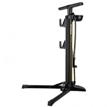 Bomba de pie Topeak Transformer eUP con soporte integrado para reparación de bicicletas