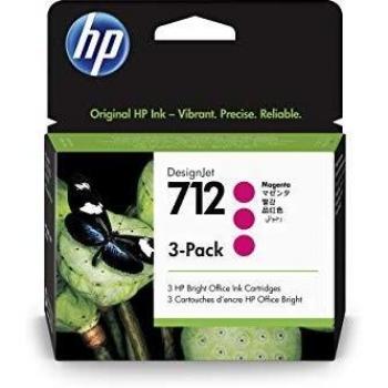 HP 712 3-pack 29ml Magenta DesignJet Ink Cartridge