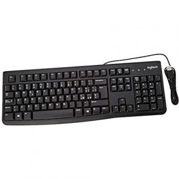 Logitech K120 Teclado con Cable Business para Windows, Disposición QWERTY Italiano, Negro