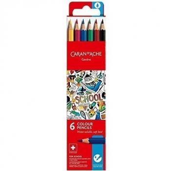 Lápices De Color Soluble En Agua De Geneve Caran D'Ache Pack 6