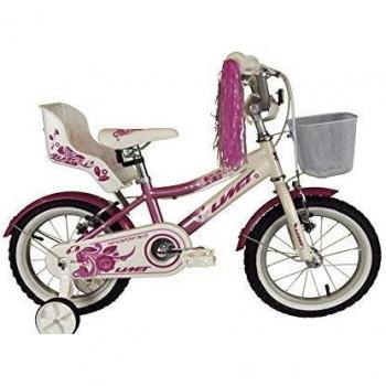 Umit 14 Diana Bicicleta Infantil Pulgadas niña, Unisex niños, Rosa/Blanca