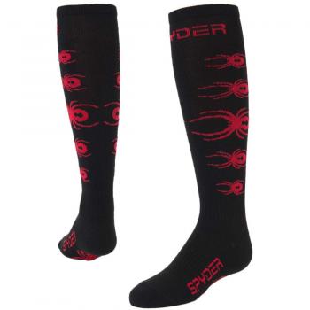 Spyder Bug out Calcetines de Esquí, Niñas, Negro/Rojo, M