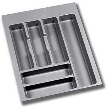 Cubertero Universal Optima de Plástico Gris para Cajón de 40 cm - Emuca
