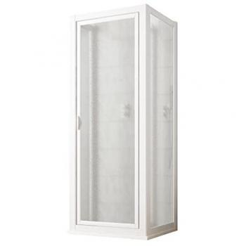 Mampara de ducha 3 lados 80x80x80 cm h 190 acrílico blanca modelo Sigma Trio