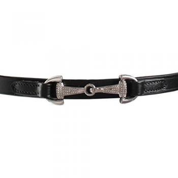 Horka – Brida para caballos Bit, negro/plata, Cob