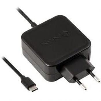NGS W-45W USB-C - Cargador de Pared para Ordenador de 45W conexión USB Tipo-C, Universal, automático. Color Negro.